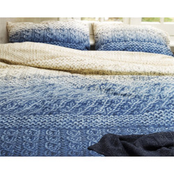 Sengesæt Indigo Knit Blue 100% bomuld-satin  fra MyTrendyHome.dk