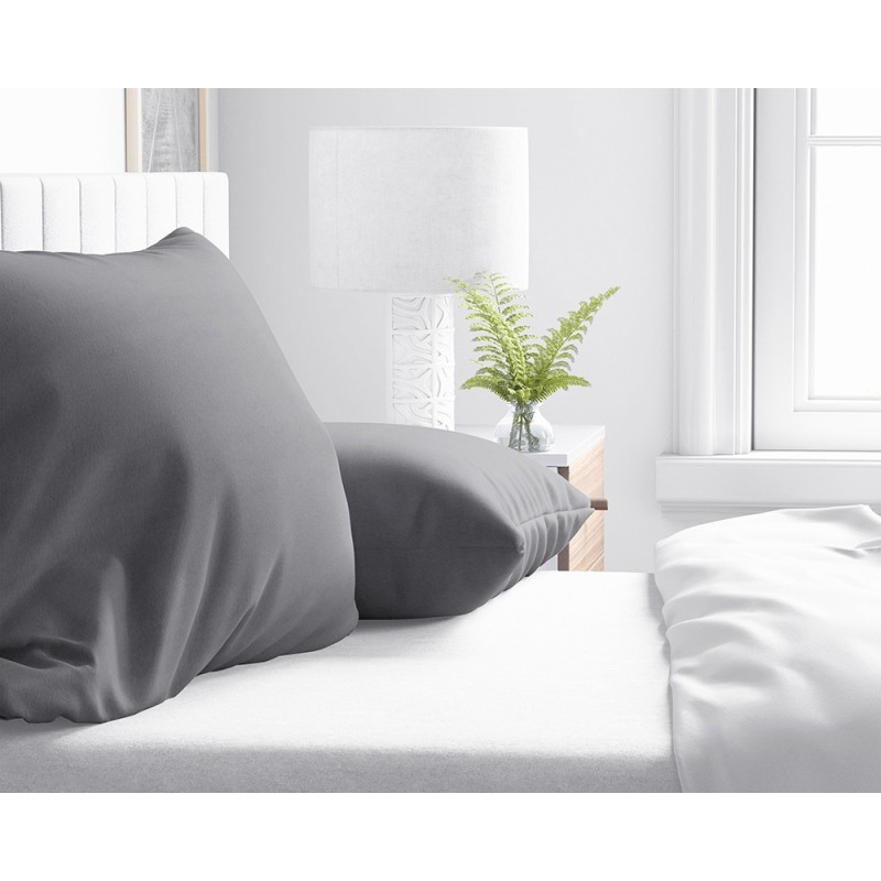 Pudebetræk Flonel (2 in1) Anthracit i 100% bomuld, fra MyTrendyHome.dk