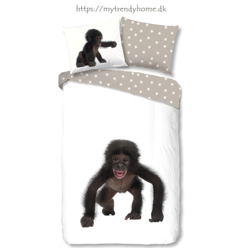 Børnesengetøj Chi-Chi i bomuld med lille chimpanse fra MyTrendyHome.dk