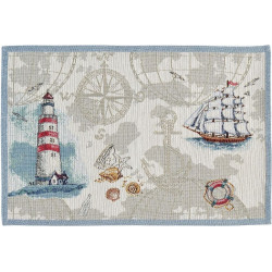 Gobelin Dækkeservietter Discovery med marine tema fra MyTrendyHome.dk