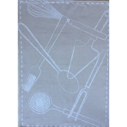 Køkkensæt Tools med viskestykke 50x70 cm og frotte håndklæde 50x50 cm af høj kvaltet af 100% bomuld fra MyTrendyHome.dk