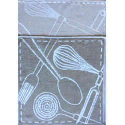 Køkkensæt Tools med viskestykke 50x70 cm og frotte håndklæde 50x50 cm af høj kvaltet af 100% bomuld fra MyTrendyHome.dk