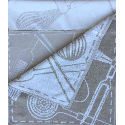 Køkkensæt Tools med viskestykke 50x70 cm og frotte håndklæde 50x50 cm af høj kvaltet af 100% bomuld fra MyTrendyHome.dk