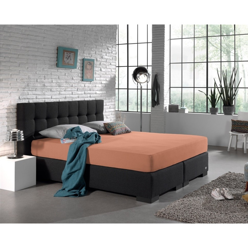 Faconlagen Double Jersey 220 gr. Pastel Orange fra MyTrendyHome.dk