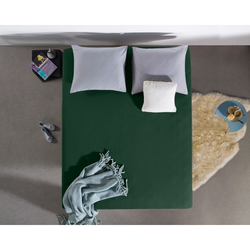 Jersey  Faconlagen Botanical Green 100%  bomuld fra MyTrendyHome.dk